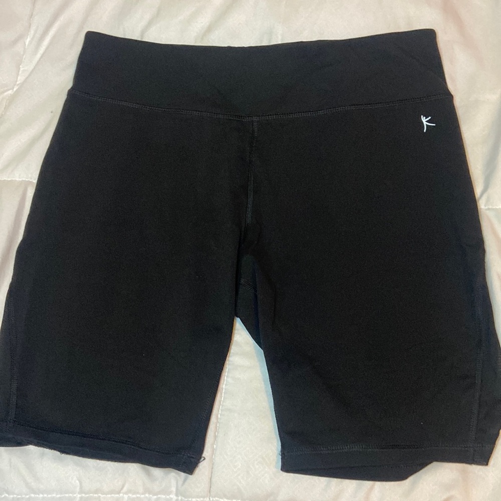 Danskin bermuda athletic shorts with mesh sides, comfortable cotton material